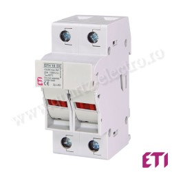 Separator cu fuzibil LED 10X38 EFH 10 DC 2P 25A ETI pentru instalatii fotovoltaice Separator cu fuzibil LED 10X38 EFH 10 DC 2P 25A ETI pentru instalatii fotovoltaice
