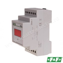 Indicator modular de tensiune monofazat - ampermetru LCD 80-500V F&F Indicator modular de tensiune monofazat - ampermetru LCD 80-500V F&F