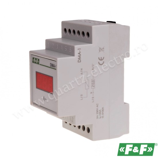 Indicator modular de tensiune monofazat - ampermetru LCD 80-500V F&F