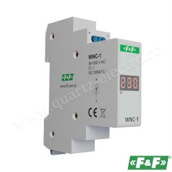 Indicator modular de tensiune monofazat - voltmetru LCD 80-500V F&F Indicator modular de tensiune monofazat - voltmetru LCD 80-500V F&F