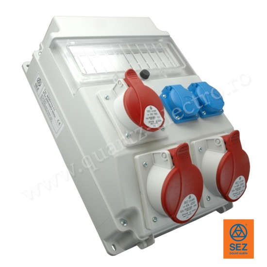 Panou de distributie 2 prize 5 x 16A (400V) 1 priza 5x32A (400V)  2 prize schuko 16A (230V) IP54
