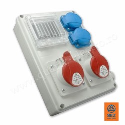 Panou de distributie 1 priza 5x16A (400V) 1 priza 5x32A (400V) 2 prize schuko 16A (230V) IP44