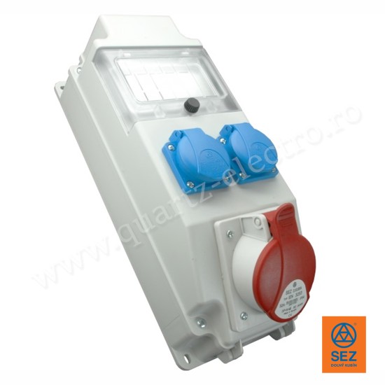Panou de distributie 1 priza 5 x 32A (400V) 2 prize schuko 16A (230V) IP54 Panou de distributie 1 priza 5 x 32A (400V) 2 prize schuko 16A (230V) IP54