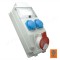 Panou de distributie 1 priza 5 x 16A (400V) 2 prize schuko 16A (230V) IP54