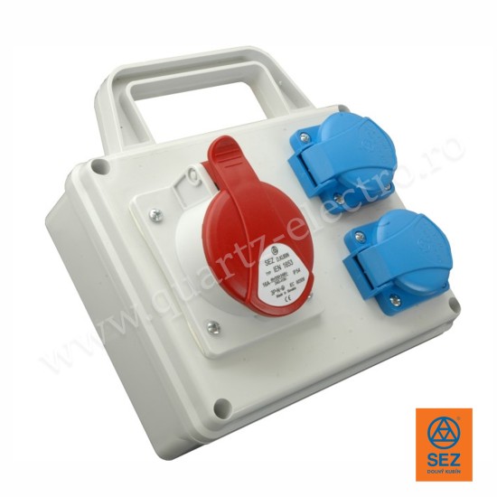Panou de distributie 1 priza 5x16A (400V) 2 prize schuko 16A (230V)