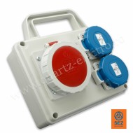 Panou de distributie 1 x priza 5x32A (400V)  2 x prize schuko 16A (230V) IP67