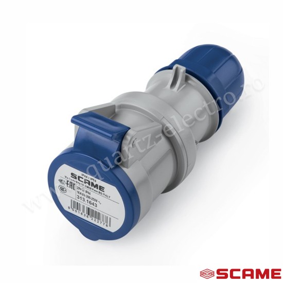 PRIZA INDUSTRIALA 16A 2P+E 200-250V AC IP44 313.1643 SCAME PRIZA INDUSTRIALA 16A 2P+E 200-250V AC IP44 313.1643 SCAME
