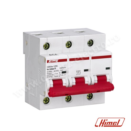 INTRERUPATOR AUTOMAT 3P 100A HDB3W-125H C100 HIMEL INTRERUPATOR AUTOMAT 3P 100A HDB3W-125H C100 HIMEL