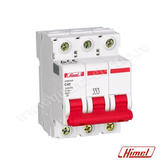 INTRERUPATOR AUTOMAT 3P 40A 6kA HDB3WN3C40 HIMEL
