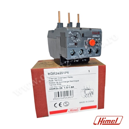 RELEU TERMIC 1-1,6A SERIA 3 HDR3s251P HIMEL RELEU TERMIC 1-1,6A SERIA 3 HDR3s251P HIMEL