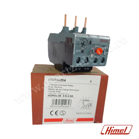 RELEU TERMIC 2,5-4A SERIA 3 HDR3s254 HIMEL RELEU TERMIC 2,5-4A SERIA 3 HDR3s254 HIMEL
