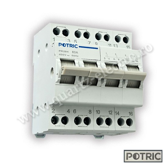 Comutator manual modular 4P 63A PR294 Potric Comutator manual modular 4P 63A PR294 Potric