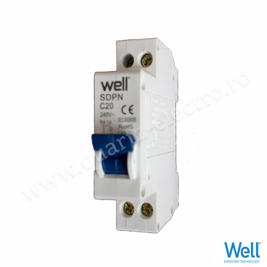 INTRERUPATOR AUTOMAT 1P+N 20A WELL