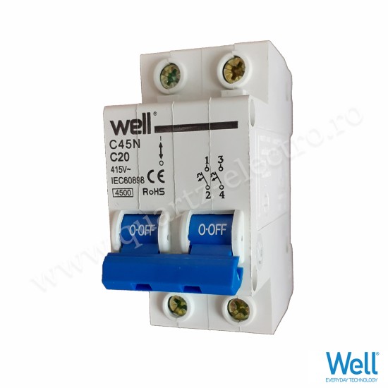 INTRERUPATOR AUTOMAT 2P 20A WELL INTRERUPATOR AUTOMAT 2P 20A WELL