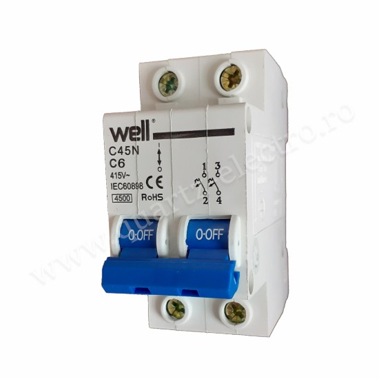 INTRERUPATOR AUTOMAT 2P 6A WELL INTRERUPATOR AUTOMAT 2P 6A WELL