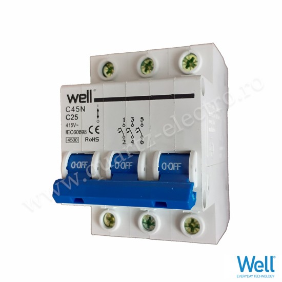 INTRERUPATOR AUTOMAT 3P 25A WELL INTRERUPATOR AUTOMAT 3P 25A WELL