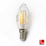 Bec lumanare transparent cu LED COG E14 6W (≈72w) lumina calda 2800k Lumen