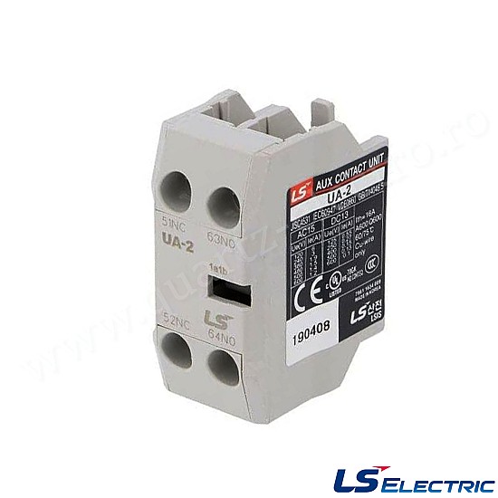 Contact auxiliar frontal UA-2 1A1B LS Contact auxiliar frontal UA-2 1A1B LS