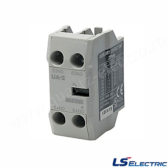 Contact auxiliar frontal 2NO UA-2 2A LS Contact auxiliar frontal 2NO UA-2 2A LS