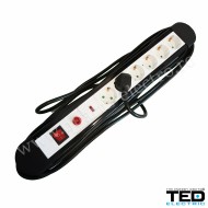 PRELUNGITOR CU PROTECTIE LA SUPRATENSIUNE , INTRERUPATOR, 6 PRIZE SCHUKO, 10 M TED ELECTRIC