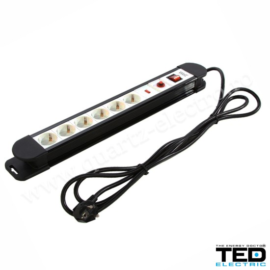 PRELUNGITOR CU PROTECTIE LA SUPRATENSIUNE , INTRERUPATOR, 6 PRIZE SCHUKO, 3 M TED ELECTRIC PRELUNGITOR CU PROTECTIE LA SUPRATENSIUNE , INTRERUPATOR, 6 PRIZE SCHUKO, 3 M TED ELECTRIC