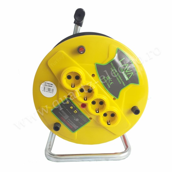 DERULATOR CU 4 PRIZE SCHUKO, 20M MYYM 3X1,5 MM² DERULATOR CU 4 PRIZE SCHUKO, 20M MYYM 3X1,5 MM²