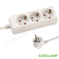 PRELUNGITOR CU 3 POZIȚII CU CABLU 3X1.5mm 1.5m CU PROTECȚIE LA CONTACT