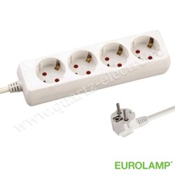 PRELUNGITOR CU 4 POZIȚII CU CABLU 3X1.5mm 1.5m CU PROTECȚIE LA CONTACT