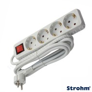 PRELUNGITOR 4 PRIZE, 1,5M, 3X1,5MM2, CU INTRERUPATOR, ALB