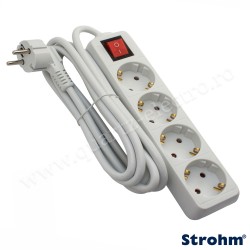 PRELUNGITOR 4 PRIZE, 3M, 3X1,5MM2, CU INTRERUPATOR, ALB