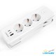 Prelungitor călătorie E30 cu 3 prize, întrerupător luminos, cu încărcare USB PD20W, 1xUSB-A și 2xUSBC Lohuis