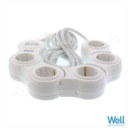 PRELUNGITOR REGLABIL 5 PRIZE 5M 3X1.5 CU INCARCATOR USB WELL PRELUNGITOR REGLABIL 5 PRIZE 5M 3X1.5 CU INCARCATOR USB WELL