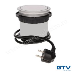 PRIZA INCASTRABILA IN MOBILIER, 3 PRIZE, 2 USB, 5V/2.4A ARGINTIU GTV PRIZA INCASTRABILA IN MOBILIER, 3 PRIZE, 2 USB, 5V/2.4A ARGINTIU GTV