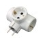 Triplu-stecher cruce cu 3 prize schuko tip "S" Adeleq