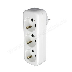 Triplu-stecher cu 3 prize schuko tip "S" Adeleq Triplu-stecher cu 3 prize schuko tip "S" Adeleq