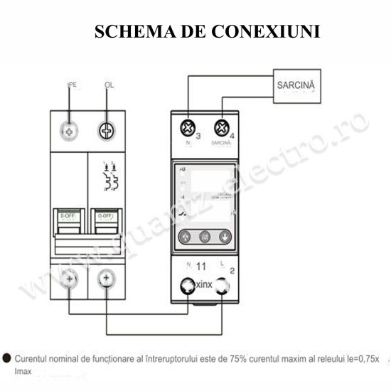 Releu monofazic RD-MVA 63A 2M protectie subtensiune, supratensiune si suprasrcina