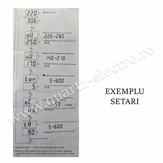 Releu monofazic RD-MVA 63A 2M protectie subtensiune, supratensiune si suprasrcina