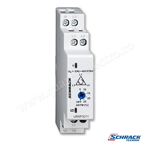 Releu supravaveghere sistem trifazat 1CC 5A/250V Ualim=400/230V-3(N) Releu supravaveghere sistem trifazat 1CC 5A/250V Ualim=400/230V-3(N)