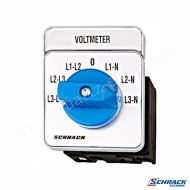 Comutator voltmetric 3P de panou 20A L1L2-L2L3-L3L1-0-L1N-L2N-L3N IP40/IP65 IN009V02 SCHRACK