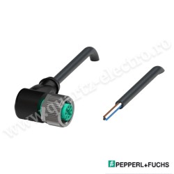 Cablu de conectare mamă cu un singur capăt M12 unghiular cod A cu 4 pini cablu PVC negru V1-W-BK5M-PVC-U Pepperl+Fuchs