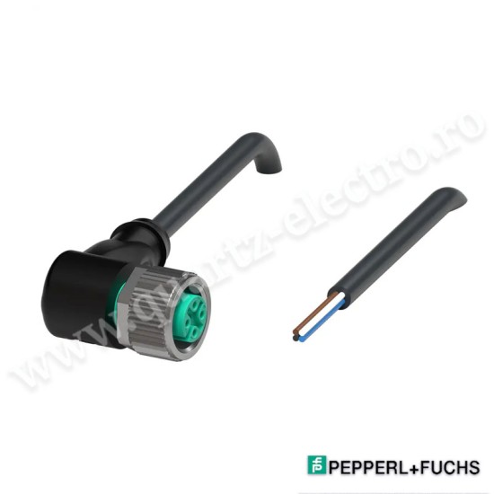 Cablu de conectare mamă cu un singur capăt M12 unghiular cod A cu 4 pini cablu PVC negru V1-W-BK5M-PVC-U Pepperl+Fuchs