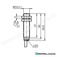 Senzor inductiv PNP NO M12 4 fire 2M NBB4-12GM50-A2 Pepperl& Fuchs