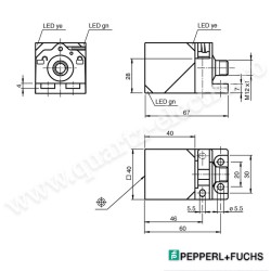 Senzor inductiv Cap senzor bidirecțional și rotativ NO PNP cu filet M12 NBN40-L2-A2-V1 Pepperl+Fuchs