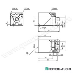 Senzor inductiv Cap senzor bidirecțional și rotativ NO PNP cu filet M12 NBN40-L2-E2-V1 Pepperl+Fuchs 
