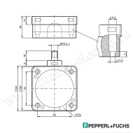 Senzor inductiv bloc M20 x 1.5 PNP 60V 50mm 60Vcc 200mA NCB50-FP-A2-P1-V1  Pepperl&Fuchs