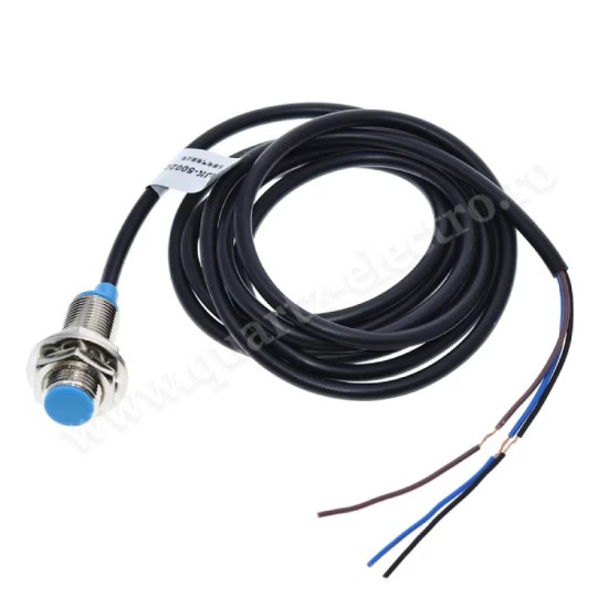 Senzor Magnetic HALL pe filet M12 Iesire NPN-NO Distanta 0-10mm Alimentare 6-36Vcc cu Cablu 1m NJK-5002C