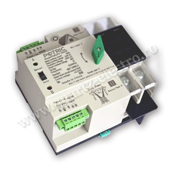 Comutator Automat transfer retea Panouri Fotovoltaice 2P 230V 100A Comutator Automat transfer retea Panouri Fotovoltaice 2P 230V 100A