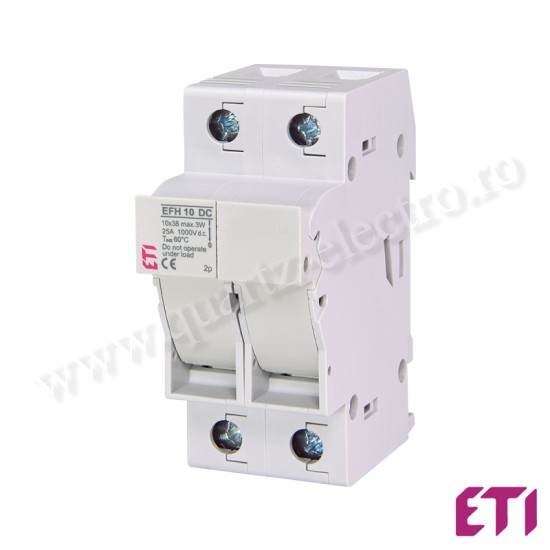 Separator cu fuzibil 10X38 EFH 10 DC 2P 25A ETI pentru instalatii fotovoltaice