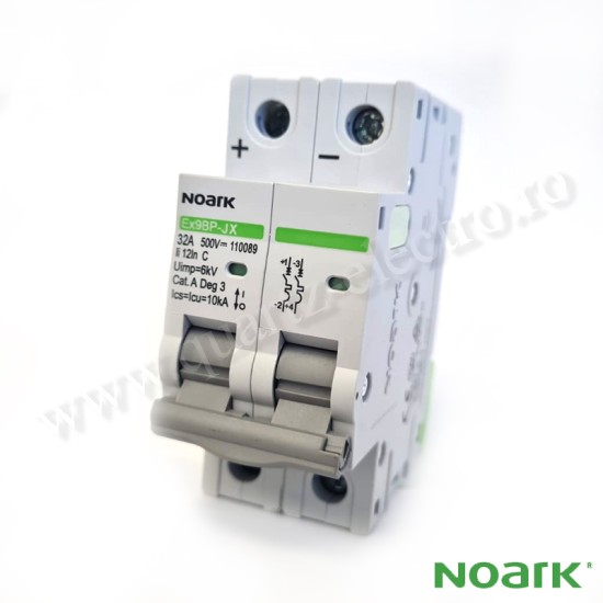 Intrerupator automat DC 32A 2P Curba C 10kA 500V pentru aplicatii fotovoltaice Intrerupator automat DC 32A 2P Curba C 10kA 500V pentru aplicatii fotovoltaice