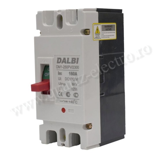 Intrerupator de circuit MCCB 2P 160A 1000V pentru panouri solare Intrerupator de circuit MCCB 2P 160A 1000V pentru panouri solare